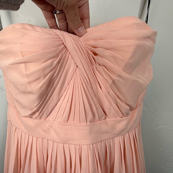 Jenny Yoo Aidan Convertible Strapless Gown Chiffon Formal Dress Size 6 - Picture 4 of 12